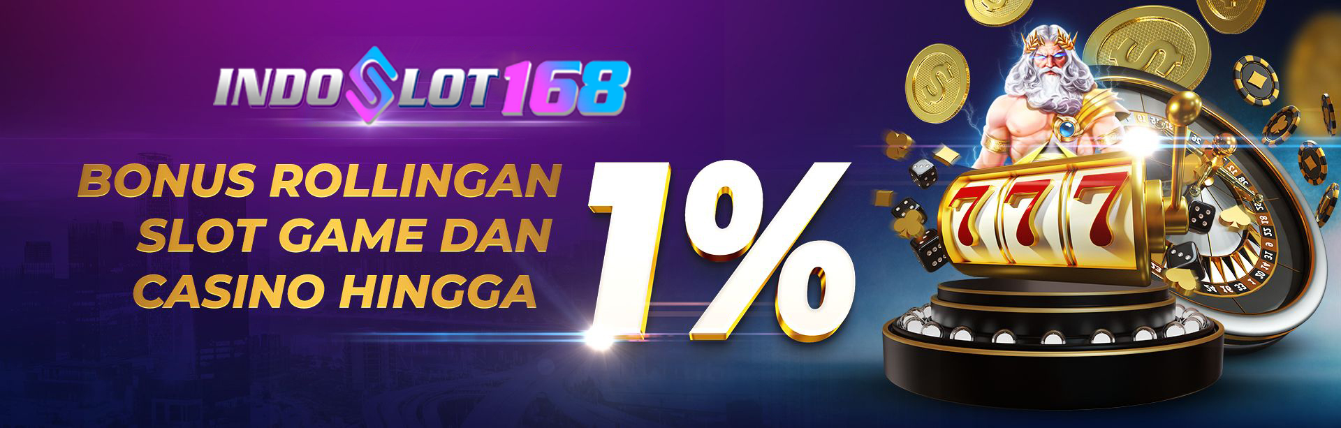 Bonus Rollingan Live Casino dan slot up to 1%